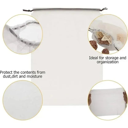 12/10pc Transparent Frosted Drawstring Bags Travel Waterproof Makeup Pocket Shoes Clothes Portable Underwear Organizer Pouch Bag