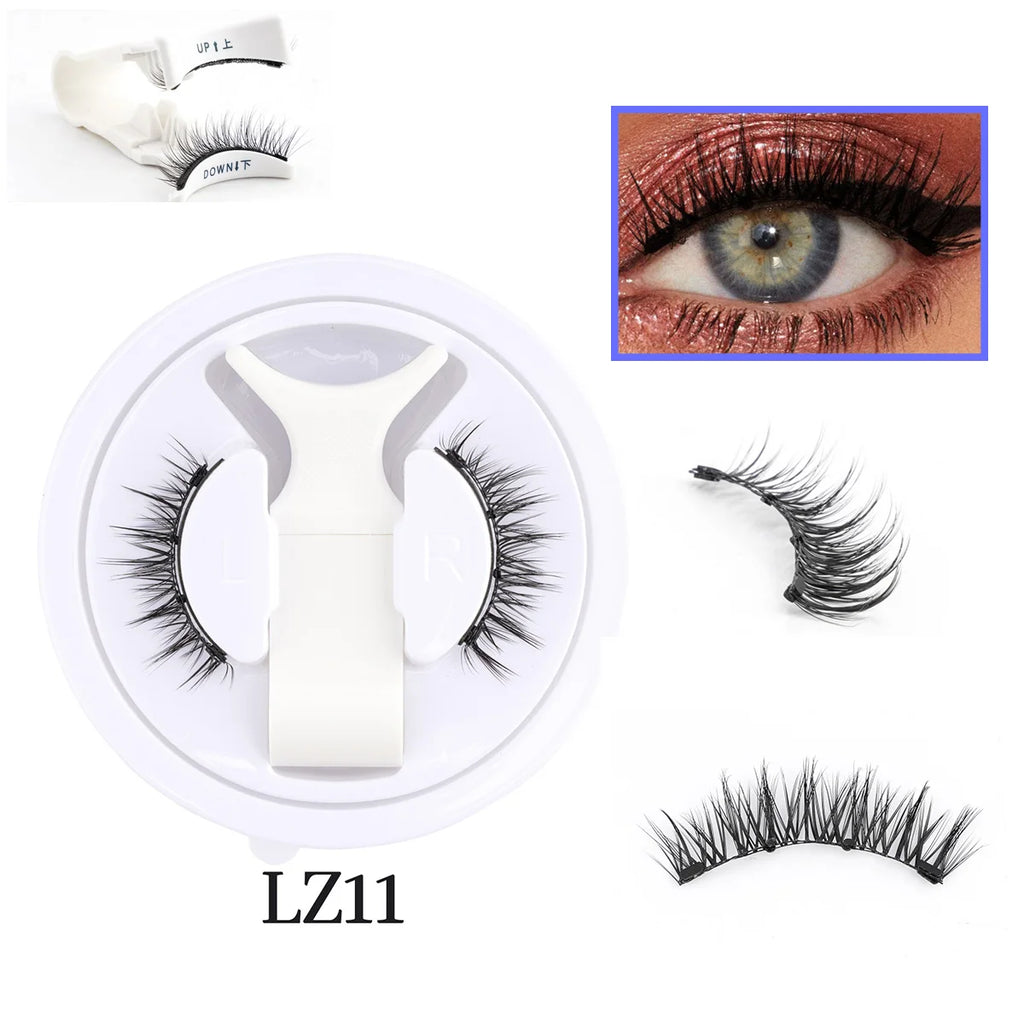 New Magnetic Eye Lashes With Winged Ends Soft Reusable Magnetic Lashes Natural Look 3D False Lashes Makeup With Magnet Tool