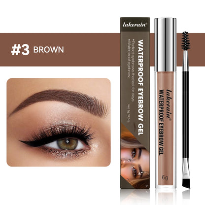 lakerain Long Lasting Waterproof Eyebrow Gel Highly Tinted Liquid Makeup Sweatproof Natural Finish Brown Black Cosmetics