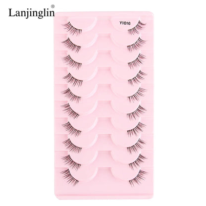Fake Lashes 3/10 Pairs Half Lashes Cat Eye Natural Long Wispy 3D Mink Eyelash Reusable Makeup Tool Faux Cils maquillaje Cílios