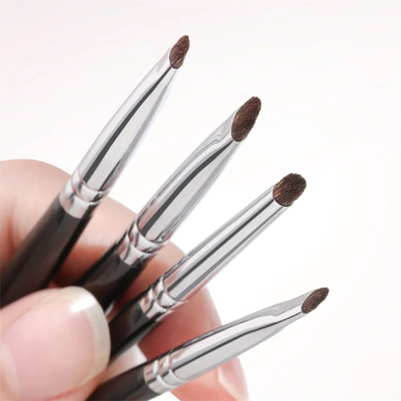 4Pcs Fine Eyeshadow Brushes Smudge Precision Eyeliner Smudge Makeup Brush Eyelid Highlighter Lying Silkworm Makeup Brushes Tools