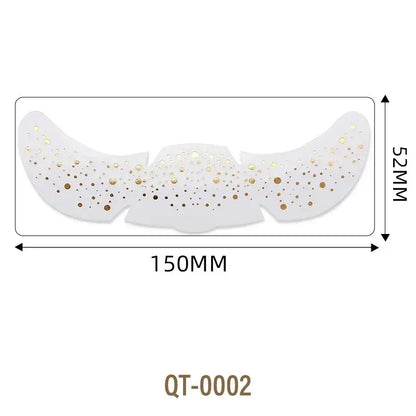 6 Sheets Hot Stamping Freckles Makeup Patches Glitter Gold Fake Freckles Temporary Tattoo Stickers for Dance Music Party Makeup