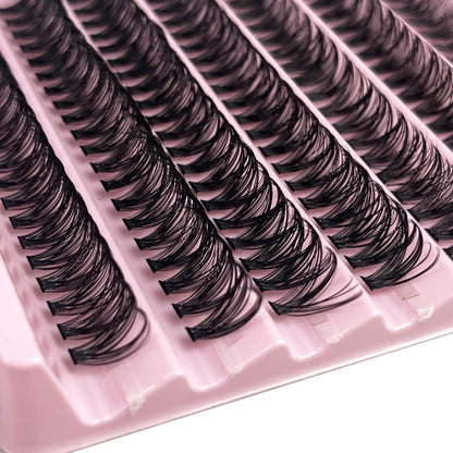 200 Clusters Individual Lash Cluster DIY Eyelash Extension Lash Volume Natural Eyelashes bundle 3D Faux False Mink Lashes Makeup