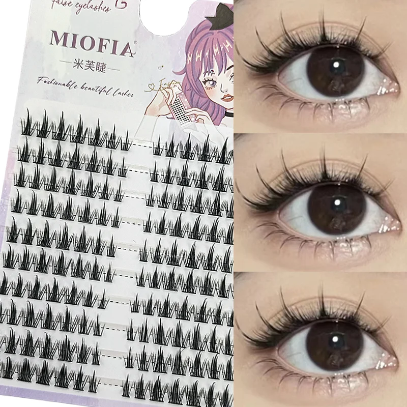 10 rows Individual Mink Eyelashes 1/box 60 Bundles Natural Eyelash extension 3D Russia Lashes Cluster Fox Eye Effect Makeup Lash
