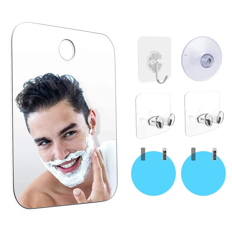 New Acrylic Mirror Shower Shaving Mirror Washroom Travel Accessories For Women Makeup Shaving Bathroom Tools