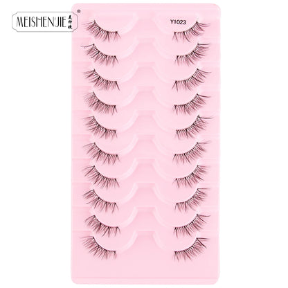 3/10 Pairs Half Lashes Cat Eyelashes Natural Long Handmade 3D Mink Lashes Makeup Tool Reusable Fake Eyelash maquillaje Faux Cils