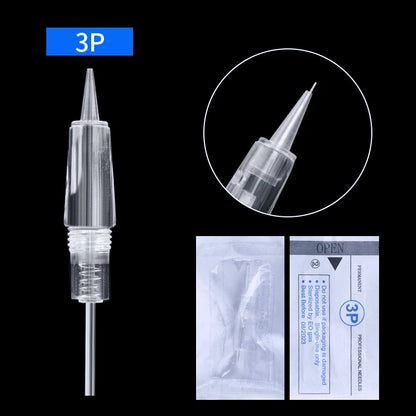 5/10PCS Permanent Makeup Disposable Screw Tattoo Needle 1D 3P 5F Microblading Needles Eyebrow Shading For PMU Tattoo Machine