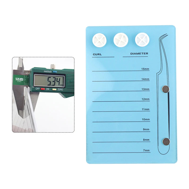 5.3mm Eyelash Extension Scale Holder Display Plate Magnetic Acrylic Lash Board With Glue Pallet Cup Fake Eyelash Pad Makeup Tool