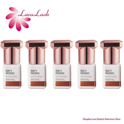 5 Bottles SKY Rose Glue Eyelash Extensions 1s Fast Drying Korea Sky Glue 5ml False Lash Glue Makeup Tools Adhesive Supplies Shop