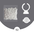 GLAMLASH 100Pcs/Bag Disposable Eyelash Extension Glue Ring Cup Tattoo Pigment Holder Container Lash Tools