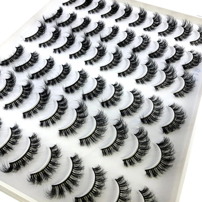 HBZGTLAD 30/40 pairs of natural long 3D artificial mink false eyelashes false eyelashes makeup set mink eyelashes extended eyela