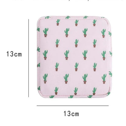 Women Sanitary Napkin Tampon Storage Bag Cute Sanitary Pad Pouches Portable Makeup Lipstick Key Earphone Data Cables Organizer
