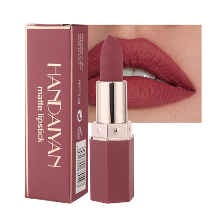6 Colors Sexy Matte Lipstick Waterproof Long Lasting Color Rendering Non-stick Velvet Lips Liner Pencil Woman Makeup Cosmetics