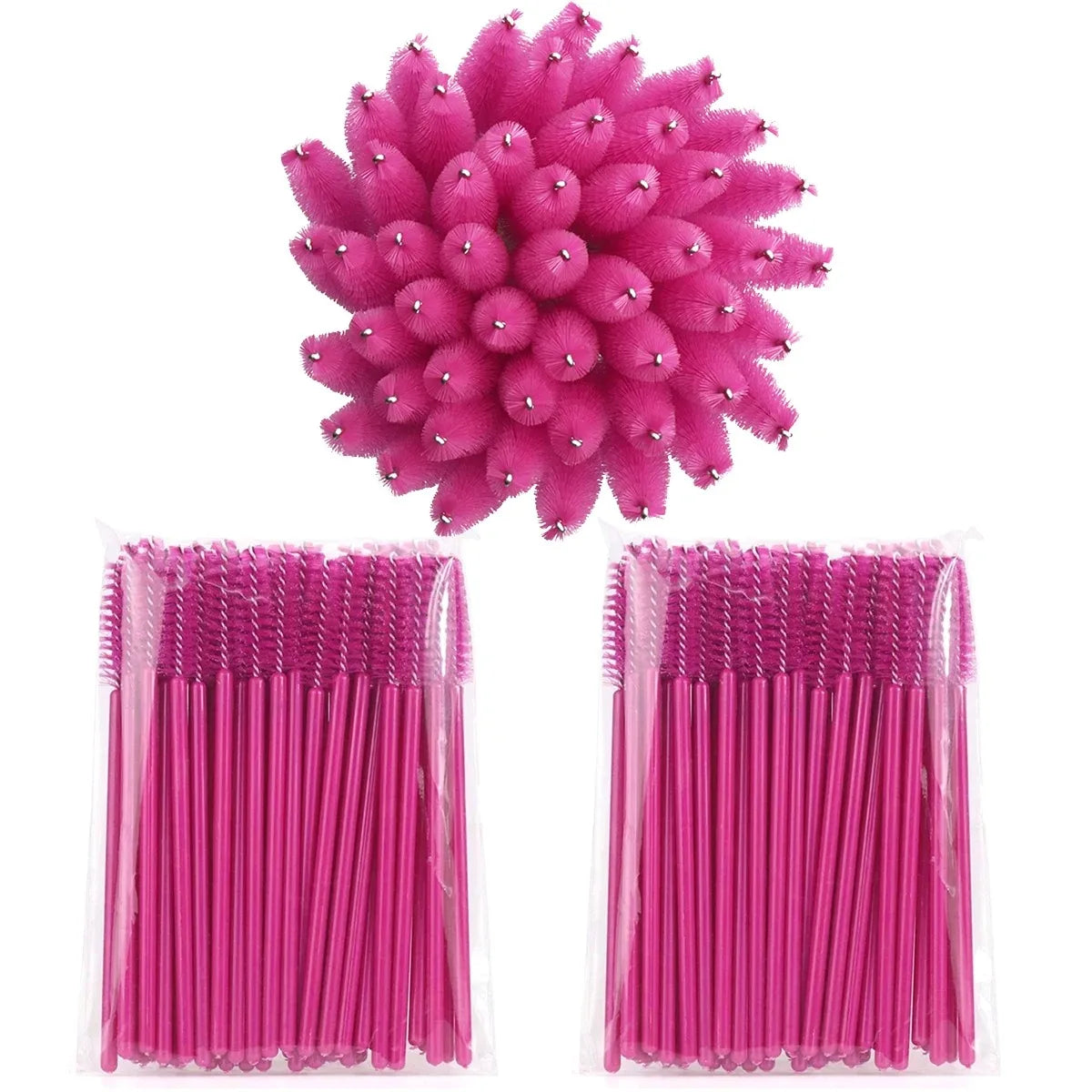 Wholesale 100pcs Disposable Eyelash Brushes Spoolies Micro Lash Mascara Wands Combs for Eyelash Extension Makeup Cosmetic Tools