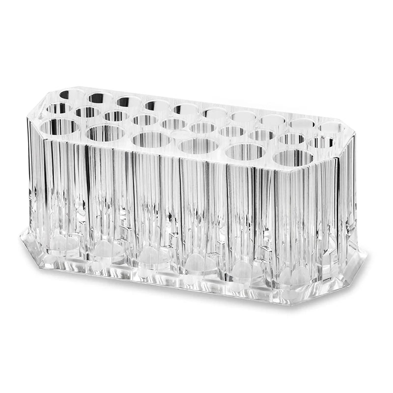 26 Holes Acrylic Nail Brushes Organizer Nail Art Kit Storage Tools Makeup Cosmetics Pen Display Case Holder Holder Showing Shelf