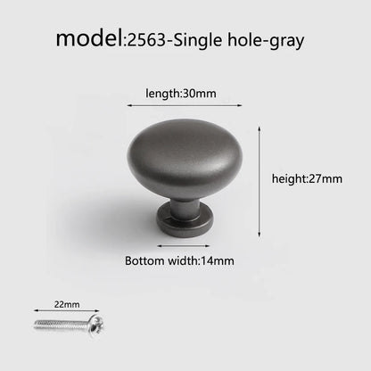 Aluminum alloy cabinet handle, gray wardrobe handle, makeup table handle, 96mm/128mm storage room cabinet handle