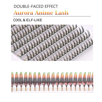 New Fashion Shiny Comic Spire Eyelash Extension Holographic Manga False Eyelashes Tinsel Anime Lashes For Christmas Party Makeup