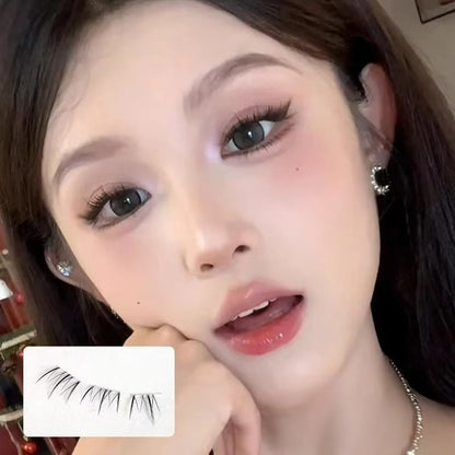 No Glue Need Bottom Eyelashes Comic Lower Lash Extension Clusters Natural Self Adhesive False Eyelashes Reusable Eye Makeup Tool