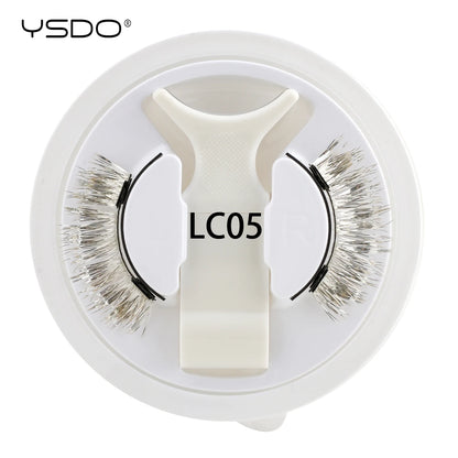 YSDO Colored Magnetic Eyelashes Natural Faux 3D Mink Lashes Reusable Makeup Party Cosplay Shiny Colorful Magnet False Lashes
