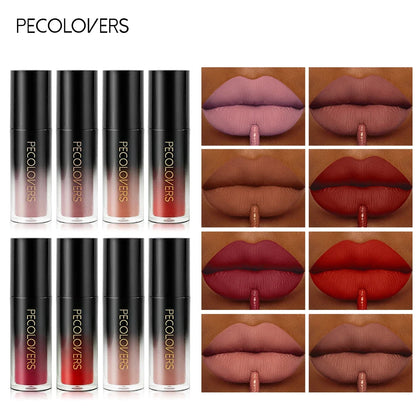 Long Lasting Lipstick Lip Gloss Makeup Waterproof Velvet Non-stick Cup Lip Tint Sexy Black Liquid Lip Stick