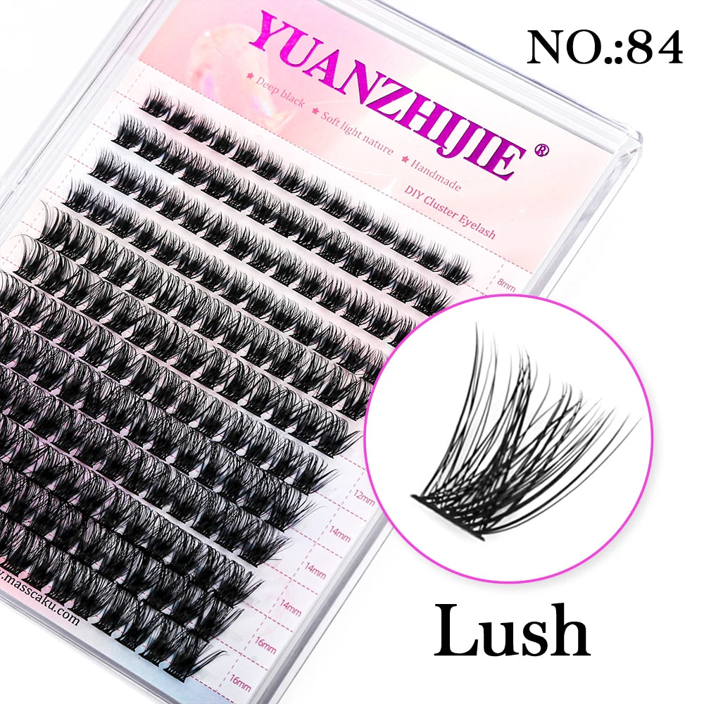 Super Cheap MASSCAKU Segemented DIY Handmade Make up Fake Lashes Cosplay Eyelashes Brush Bond maquillaje Makeup Products Fan