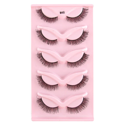 YSDO Half Eyelashes 3/5/10 Half Lashes Soft Natural Cat Eye Lashes Makeup Tool Extension Fluffy Faux Cils maquiagem Half Lashes