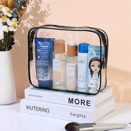 1/3Pcs Set Transparent Toiletry Bags Large Capacity Bag Travel Organizer Storage Pouch Makeup Cosmetics Bag Multifunction