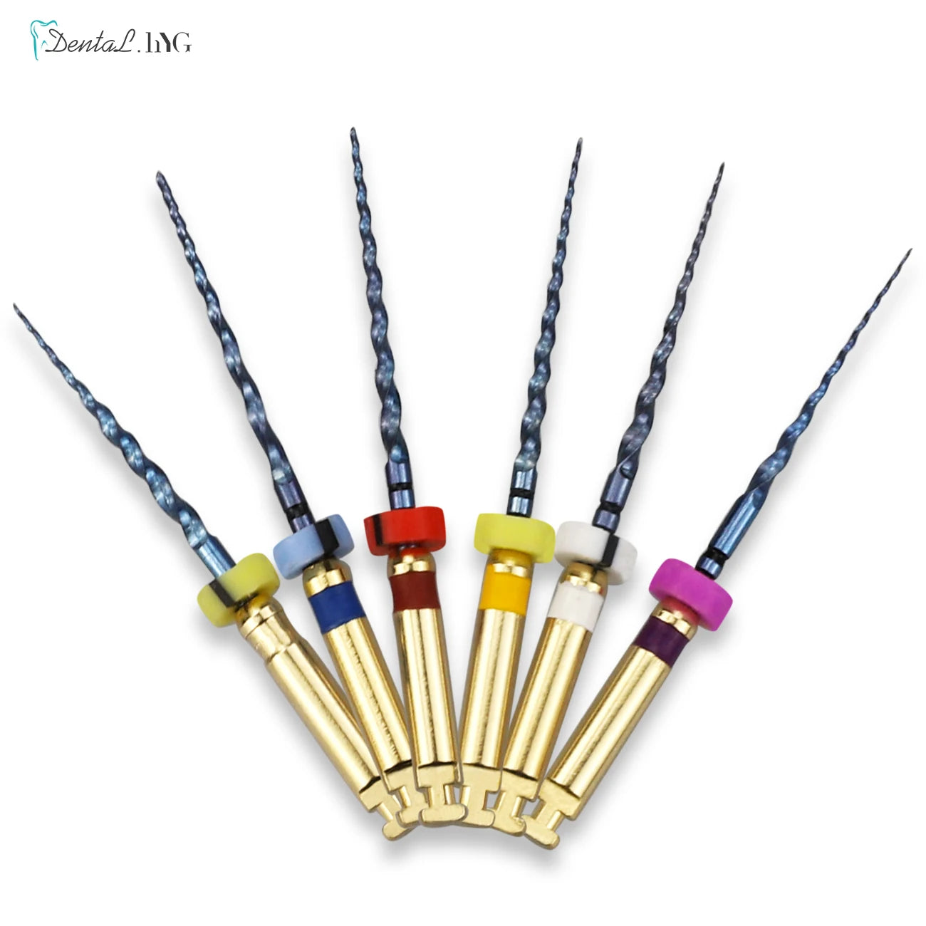 Dental Root Canal File Gold Endo Rotary Super Files Golden Endodontic Files 21mm 25mm Nickel Titainium Instrument Dentistry