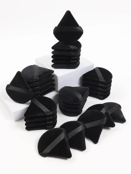 Black Triangle Powder Puff Facial Makeup Sponge Soft Velvet Cosmetics Puff Mixer Beauty Foundation Make-Up Sponge Makeup Access