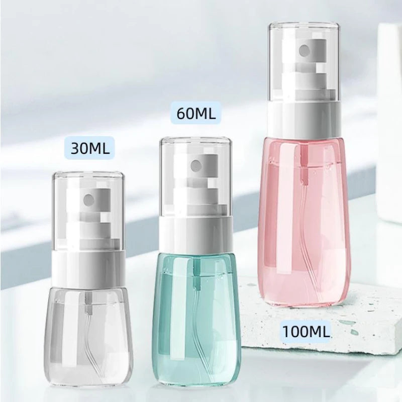 30/60/100ml Refillable Spray Bottles Alcohol Atomizer Mini Fine Mist Liquid Containers for Skin Care Makeup Travel Accessories