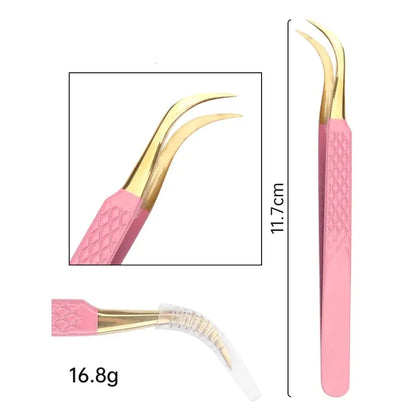1 Pcs Eyelashes Tweezers For Lash Extension Stainless Steel High Precision Anti-static Tweezers Makeup Tools Eyelash Extensions