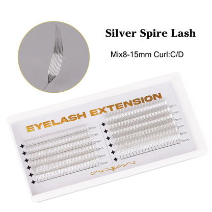 lashrujade Comic Spire Lashes Premade Fans Eyelash Extension Tower Top Feather shape Lashes Faux Mink Soft Natural Makeup Lashes