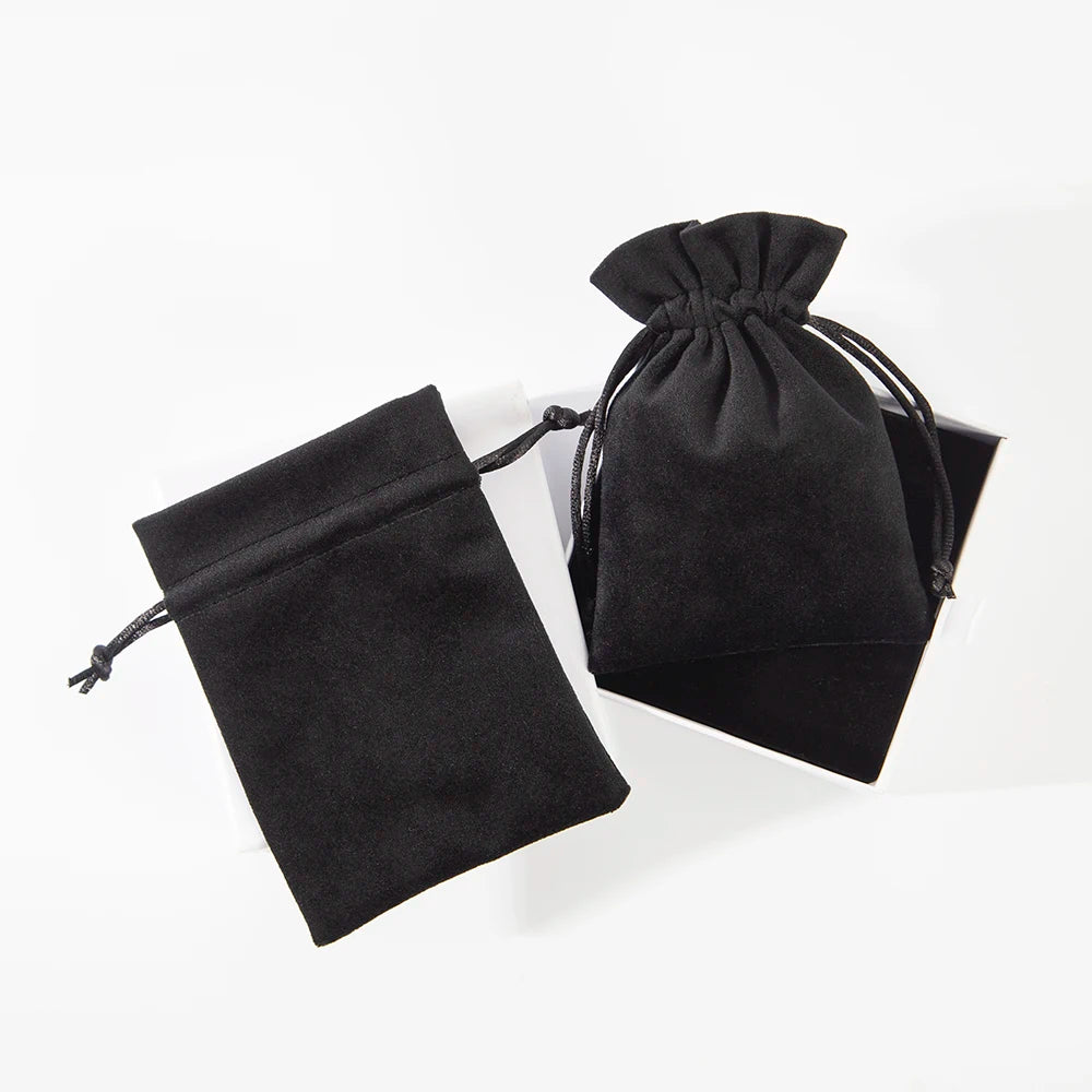 5Pcs Velvet Drawstring Bag 7x9cm 8x10cm 9x12cm 10x15cm 12x16cm 13x18cm 15x20cm Suede Flannel Gift Storage Pouch Makeup Organizer