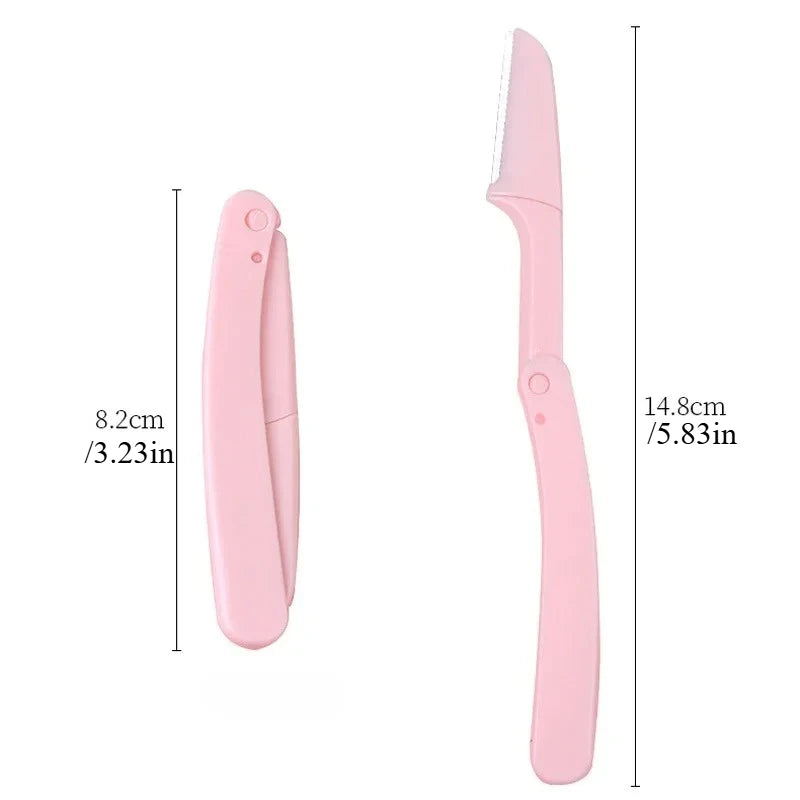 3pcs Fold Eyebrow Trimmer Scissors Hair Remover Eyebrow Comb Razor Eyebrow Clip Makeup Tools Face Razor for Women
