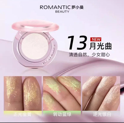 RMT High Gloss Chameleon Highlight Matte Purple Fine Powder Blusher Shiny Face Brightening Integrated Plate Makeup
