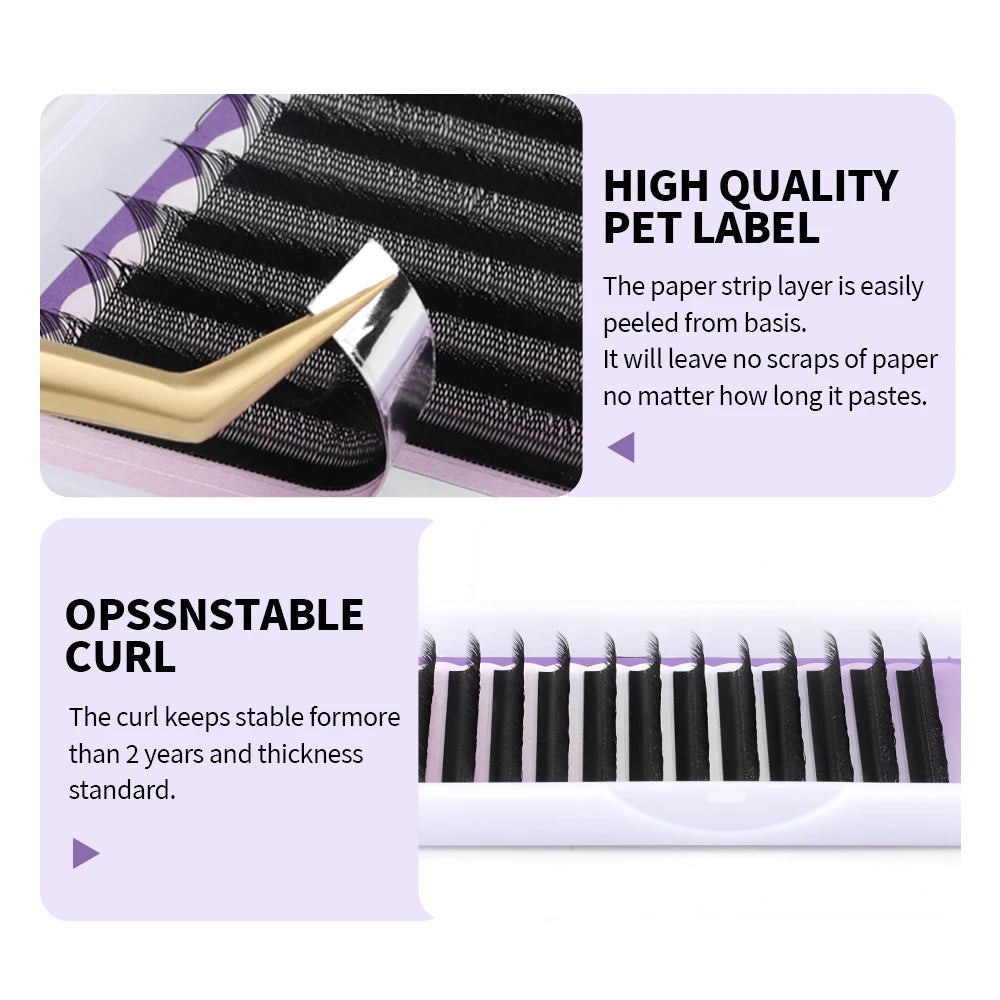 5D/6D/4D/3D W Shape Lashes Extension Automatic Flowering Premade Fan Eyelashes Makeup Supplies Wendy Lashes EyeLash Extensions