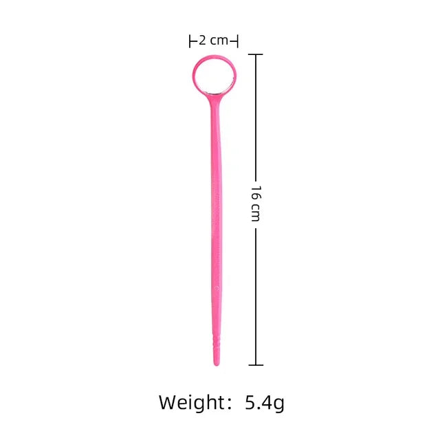 Eyelash Extension Grafting Mirror Magnifying Checking Stainless Steel Handle Plastic Mouth Oral Teeth Care Eyelashes Makeup Tool