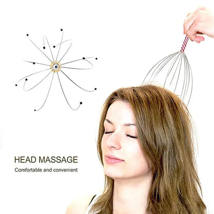 Random Octopus Head Massager Scratching Scalp Relaxation Relief Body Massager Scratcher Relieves Tension Health Care Tools