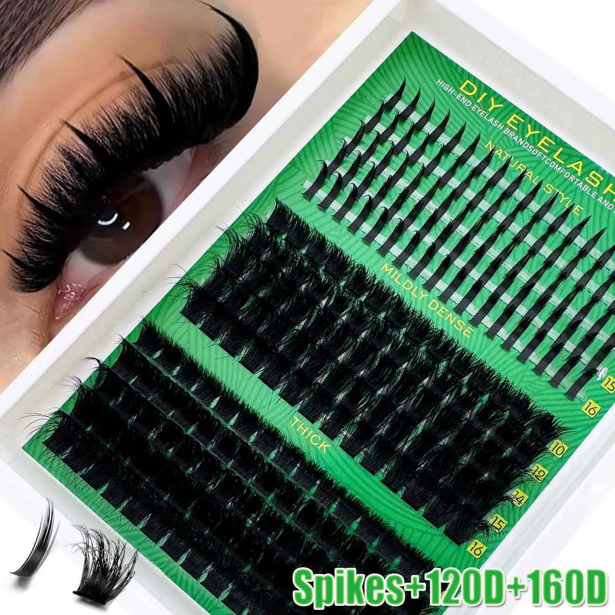 300D-60D Lash Clusters D Curl Natural Individual Lashes Extension Thick Makeup Soft Lashes Enlarged Eye Comfortable DIY At Home