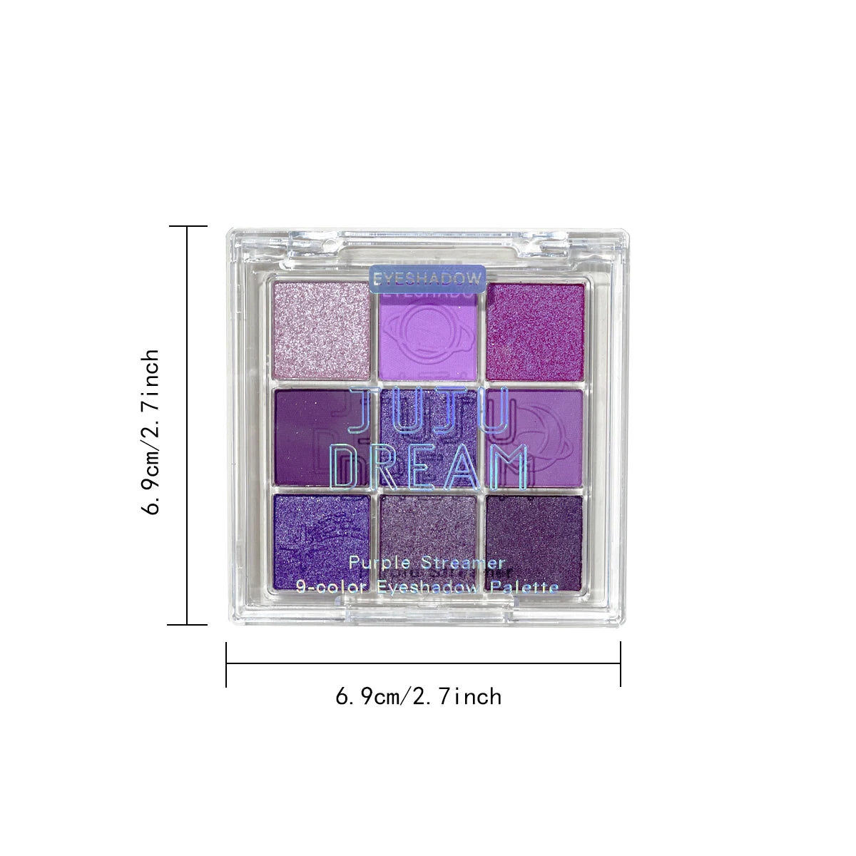 9-color purple and pink eyeshadow palette, long-lasting and waterproof, matte and shimmer finishes, smokey eye makeup palette.
