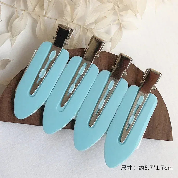 4Pcs Girls Leopard Seamless Hair Clip Set Women Acetate Sheet No Bend Bangs Clip Duckbill Clip Hairpins Makeup Hair Styling Tool