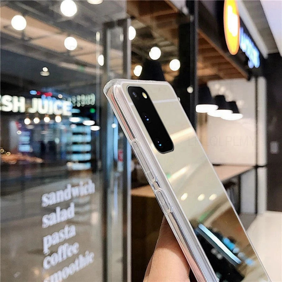 Makeup Mirror Bling Soft Silicone Case For Xiaomi Poco M3 F3 M4 F4 F5 X5 X6 Redmi Note 10 11 Pro Plus 5G 10S 11S 10A 10C Cover