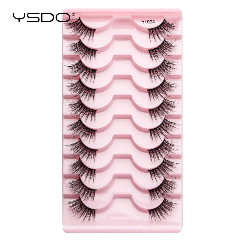 Half Eyelashes 5/10/14/20 Pairs Natural Faux Mink Lashes Cat Eye Lashes Wispy Fluffy Eyelash Extension Makeup Manga False Lashes