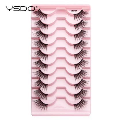 Half Eyelashes 5/10/14/20 Pairs Natural Faux Mink Lashes Cat Eye Lashes Wispy Fluffy Eyelash Extension Makeup Manga False Lashes
