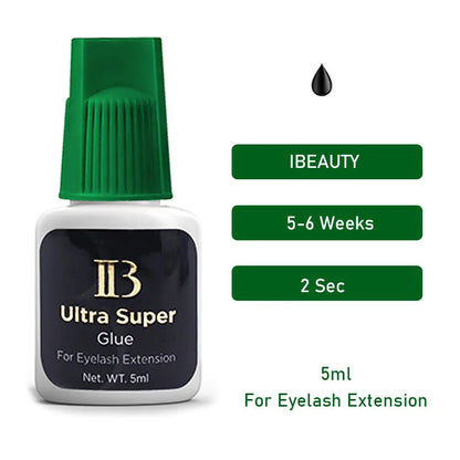 1 Bottle Original IB Super Plus Glue for Eyelash Extensions 5ml Korea Professional IB Gold Wine Red Cap Glue Makeup Tools Shop
