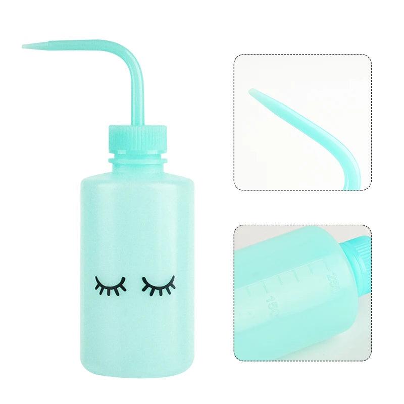 250ml Lash Logo Falsh Eyelash Cleaning Bottle Curved Spout Cleaner Watering Can Eyebrow Remover Washing Bottle Makeup Tools