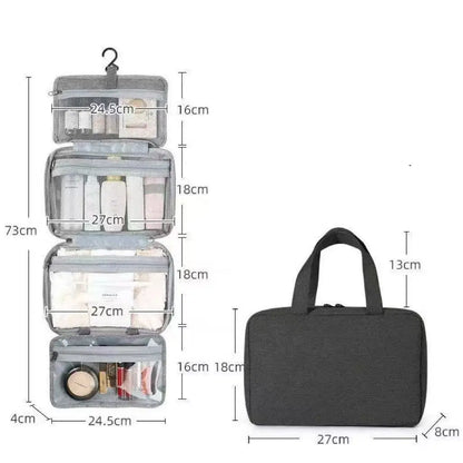 Large Hanging Hook Toiletry Bag Waterproof Folding Handbag Travel Makeup Cosmetic Razor Storage Organizer Case Bathroom Supplies