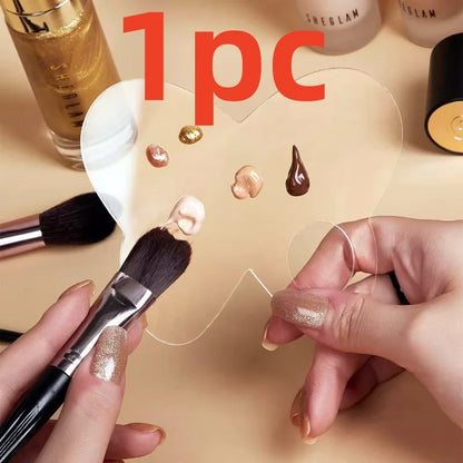 Transparent Acrylic Palette Tool Makeup Palette Liquid Foundation Eye Shadow Mixing Cream Manual Cosmetic Beauty Makeup Mixer