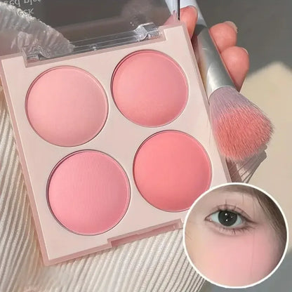 Waterproof Matte Blush Palette 4 Colors Long-Lasting Multi-Look Makeup Unisex Safe Certified Great Gift Choice