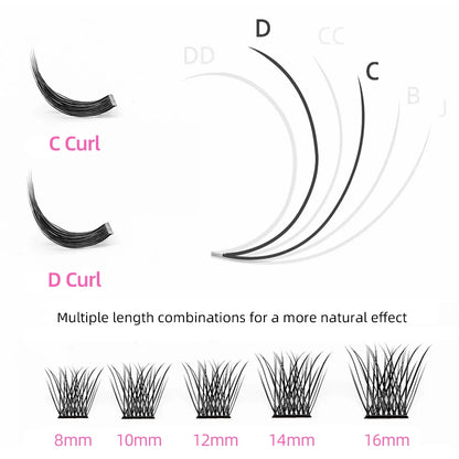 Super Cheap MASSCAKU Segemented DIY Handmade Make up Fake Lashes Cosplay Eyelashes Brush Bond maquillaje Makeup Products Fan
